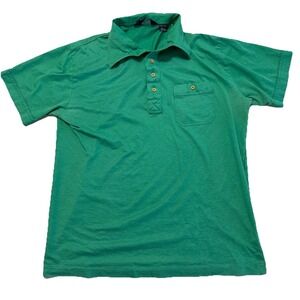 Vintage JCPenney The Men's Shop Green Polo Shirt USA Made Large